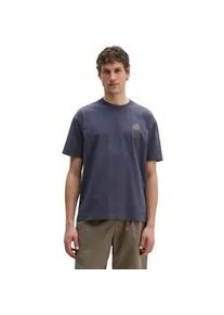 Marc O'Polo T-Shirt MARC O'POLO, Damen, Gr. L, waikawa blau, Jersey, Obermaterial: 100% Baumwolle, loose fit, Rundhals, Shirts T-Shirt, loose fit mit R&uuml;ckenprint