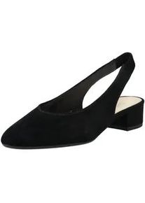 Slingpumps Gabor "Gabor Pumps Veloursleder", Damen, Gr. 37, schwarz, Veloursleder, Schuhe Slingpumps
