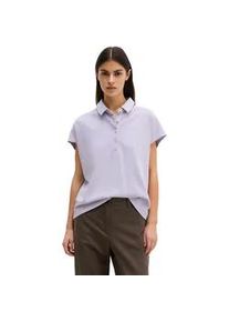 Marc O'Polo Poloshirt MARC O'POLO "aus weichem Single Jersey", Damen, Gr. L, dusty lavender, Obermaterial: 100% Baumwolle, unifarben, loose fit, normaler Saum, Shirts