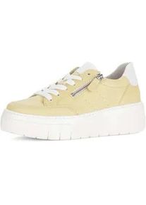 Sneaker Gabor "Sneaker low", Herren, Gr. 44, gelb, Schuhe Sneaker