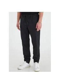 Chinohose Blend "Trousers BHNIMBU pants", Herren, Gr. L, N-Gr, schwarz, Web, Obermaterial: 97% Baumwolle, 3% Elasthan, unifarben, washed, comfort fit normal, Hosen Chinohose, mit Kordelzug und elastischem Bund