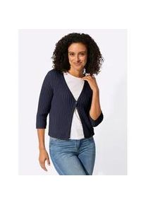 Bolero Casual Looks, Damen, Gr. 36, marine, 100% Baumwolle, unifarben, Strickjacken Bolero