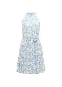 A-Linien-Kleid Ragwear "Angylee Print YOUMODO", Damen, Gr. XS (34), Normalgr&ouml;&szlig;en, arctic blau, Material: 100% Viskose, A-Linie knieumspielend, Neckholder, &Auml;rmel ohne &Auml;rmelschlitz, Kleider, Leichtes Sommerkleid mit Bindeg&uuml;rtel