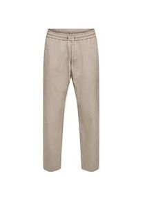 Only & Sons Stoffhose ONLY & SONS "ONSLINUS CROP 0007 COT LIN PNT NOOS", Herren, Gr. XXL, N-Gr, coriander detail:two tone (wei&szlig;), Web, Obermaterial: 75% Baumwolle, 25% Leinen, unifarben, slim fit kn&ouml;chellang, Hosen Stoffhose, mit Leinen