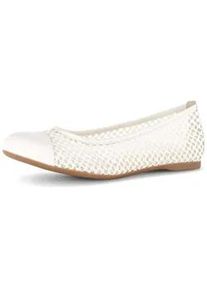 Ballerina Gabor "Eleganter Ballerina", Damen, Gr. 37,5, creme, Schuhe Ballerina