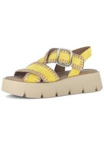 Plateausandaletten Gabor "Plateau Sandale", Damen, Gr. 39, gelb, Schuhe