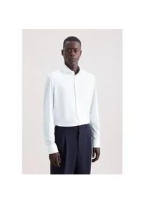 Businesshemd Seidensticker "Schwarze Rose", Herren, Gr. XXL (45), normale &Auml;rmell&auml;ngen, wei&szlig;, 80% Polyamid, 20% Elastan, unifarben, slim fit, 2-Knopf-Manschette, Hemden, Slim 1/1 Kentkragen Uni