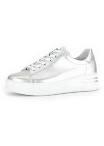 Sneaker Gabor "Sneaker low", Damen, Gr. 41, silber, Schuhe Sneaker