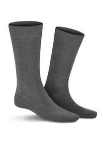 Socken Kunert "CLARK", Damen, Gr. 43-46, silber, meliert, Baumwollmischung, normal, Socken Socken, druckfreier Komfortbund, Cotton-Mix