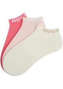 Socken HUGO UNDERWEAR "3P AS UNI CC W", Damen, Gr. 39-42, open miscellaneous 969, Baumwollmischung, unifarben, elastisch, Socken Socken, mit kontrastfarbenen Logoschriftzug