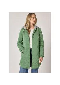 Steppjacke Street One, Damen, Gr. 46, mint breeze, Stoff, Obermaterial: 55% Polyester, 45% Polyamid; Futter: 100% Polyester; F&uuml;llung: 100% Polyester; Kapuze: 72% Polyester, 22% Viskose, 6% Elasthan, unifarben, normal ca. Mitte Oberschenkel, ohne Ausschnitt, Rippb&uuml;ndchen, Jacken Steppjacke, mit 2-Wege Rei&szlig;verschluss