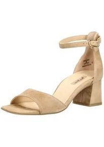 Riemchensandale Paul Green "Paul Green Sandalen Leder", Damen, Gr. 40,5, beige, Leder, Schuhe Riemchensandale