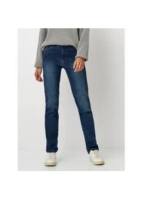 Slim-fit-Jeans Toni "Liv", Damen, Gr. 38, N-Gr, blau (blau stone), Denim/Jeans, Obermaterial: 72% Baumwolle, 24% Polyester, 4% Elasthan, unifarben, regular fit kn&ouml;chelfrei, Jeans Slim-fit-Jeans, im Five-Pocket Style