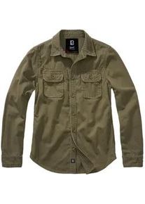 Langarmshirt BRANDIT "Brandit Damen Ladies Vintageshirt Longsleeve", Damen, Gr. 5XL, olive, 100% Baumwolle, unifarben, normal, amerikanischer Ausschnitt, Shirts Langarmshirt