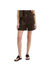 Marc O'Polo Shorts MARC O'POLO "aus Bio-Baumwolle-TENCELTM Lyocell-Stretch", Damen, Gr. 42, Normalgr&ouml;&szlig;en, burnt coffee, Twill, Obermaterial: 58% Lyocell, 40% Baumwolle, 2% Elasthan, unifarben, regular fit kurz, Hosen Shorts