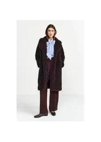 Langmantel RICHROYAL, Damen, Gr. 38, schwarz chocolate, Web, Obermaterial: 100% Polyester, M&auml;ntel, locker geschnitten, aus Teddyfell, Reverskragen