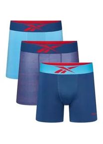 Trunk Reebok "Muir", Herren, Gr. M, essential blau, print, batik blau, Single Jersey, Obermaterial: 92% Polyester, 8% Elasthan, k&ouml;rpernah, Unterhosen, ohne Eingriff