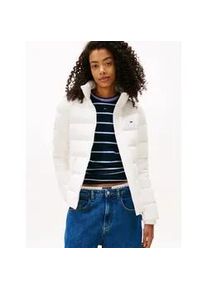 Tommy Hilfiger Steppjacke TOMMY JEANS "TJW SLIM ZIP PRINT DOWN JACKET", Damen, Gr. L (40), beige (ecru), Web, Obermaterial: 100% Nylon, slim fit, elastischer Bund, Jacken Steppjacke