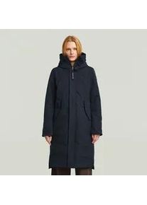 G-Star Raw Langjacke G-STAR "Vodan 2.0 Long Jacket", Damen, Gr. S (36), salute, Web, Obermaterial: 54% Elastomultiester, 46% Polyester, unifarben, knielang, Jacken Langjacke, in der Taille verstellbar