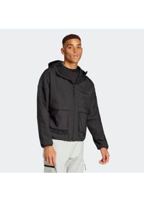 Kapuzensweatjacke adidas Sportswear "CITY ESCAPE PREMIUM", Herren, Gr. XXL, schwarz, Obermaterial: 100% Polyester, angesetztes B&uuml;ndchen, Sweatjacken Kapuzensweatjacke