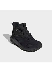 Wanderschuh adidas terrex "TERREX ANYLANDER LEATHER MID CLIMAPROOF", Damen, Gr. 40,5, core schwarz, carbon, grau four, Leder, Textil, Schuhe Wanderschuh, wasserdicht und aus Leder