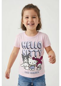 Kurzarmshirt name it "NMFFIRA HELLOK SS TOP NOOS SKY", M&auml;dchen, Gr. 98, pirouette, Jersey, Obermaterial: 95% Baumwolle, 5% Elasthan, bedruckt, normal, Rundhals, Shirts Kurzarmshirt, Baumwollmischung, Hello Kitty Druck