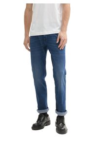 Straight-Jeans Tom Tailor "MARVIN", Herren, Gr. 30, L&auml;nge 34, blau (used schwarz stone blau denim), Denim/Jeans, Obermaterial: 55% Baumwolle, 35% Lyocell, 8% Elastomultiester, 2% Elasthan, unifarben, straight fit kn&ouml;chellang, Jeans Straight-Jeans, im Five-Pocket Style