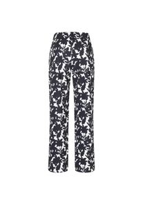 Stoffhose MAC "EASY WIDELEG", Herren, Gr. 40, L&auml;nge 30, schwarz (schwarz season printed), Web, Obermaterial: 75% Polyester, 25% Elasthan, bedruckt, weit kn&ouml;chellang, Hosen Stoffhose, sehr elastische Qualit&auml;t, angenehmer Griff und hoher Tragekomfort