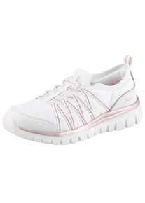 Slip-On Sneaker Skechers "GRACEFUL-PURECRUSH", Damen, Gr. 41, gold (wei&szlig;, ros&eacute;goldfarben), Lederimitat, Textil, Schuhe Slip-On Sneaker, Freizeitschuh mit elastischem Einstieg