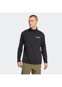 Funktionsshirt adidas terrex "MULTI CLIMACOOL 1/2 ZIP LONGSLEEVE", Herren, Gr. S, schwarz, Obermaterial: 100% Polyester, Rundhals, Shirts Funktionsshirt