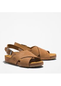 Sandale Timberland "MALIBU WAVES BASIC BACKSTRAP SANDAL", Damen, Gr. 39, indian tan, Leder, Schuhe Sandale, aus Leder