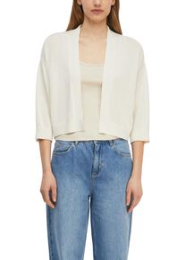 Strickjacke comma, Herren, Gr. L (40), ecru, Strick, Obermaterial: 66% Lyocell, 34% Baumwolle, unifarben, regular fit normal, ohne Ausschnitt, B&uuml;ndchen, Strickjacken Strickjacke, mit B&uuml;ndchen