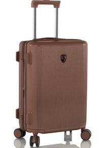 Hartschalen-Trolley Heys "Earthtone, verschiedene Gr&ouml;&szlig;en und Farben", Damen, Gr. B/H/T: 35cm x 53cm x 22cm 43 l, braun (umber), Polycarbonat, Koffer Hartschalen-Trolley, Heys Reisegep&auml;ck TSA Schloss Volumenerweiterung