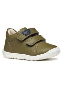 Lauflernschuh Geox "B MACCHIA BOY", Jungen, Gr. 22, gr&uuml;n, Nappaleder, Schuhe Lauflernschuh, Babyschuh, Klettschuh, Sneaker f&uuml;r Laufanf&auml;nger