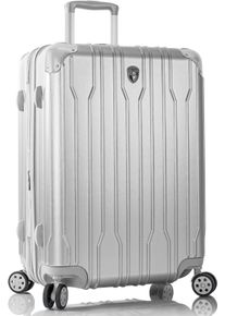 Hartschalen-Trolley Heys "Xtrak, in verschiedenen Farben und Gr&ouml;&szlig;en", Damen, Gr. B/H/T: 45cm x 66cm x 30cm 77 l, silber, Polycarbonat-Verbundwerkstoff, festlich, Koffer Hartschalen-Trolley, Heys Handgep&auml;ck-Koffer TSA Schloss Volumenerweiterung
