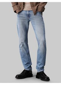 Slim-fit-Jeans Calvin Klein Jeans "SLIM TAPER", Herren, Gr. 30, L&auml;nge 34, blau (denim light), Denim/Jeans, Obermaterial: 99% Baumwolle, 1% Elasthan, unifarben, slim fit, Jeans Slim-fit-Jeans, im 5-Pocket-Style