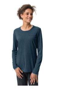 Longsleeve Vaude "WOMEN'S ESSENTIAL LS T-SHIRT", Damen, Gr. 44, blau (schwarz sea uni), Obermaterial: 100% Polyester, normal, Rundhals, Shirts Longsleeve, sportliche Passform, lang&auml;rmlig, mit Rundhalsausschnitt
