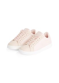 Sneaker Calvin Klein Jeans "3 CUPSOLE NY WN", Damen, Gr. 39, rosa (rose), Lederimitat, Polyamid, unifarben, Schuhe Sneaker, Schn&uuml;rschuh, Freizeitsneaker, Halbschuh mit gepolstertem Schaftrand