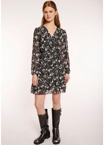 Haily's Wickelkleid HAILY&rsquo;S "SH P DR Ro44mina", Damen, Gr. S, N-Gr, schwarz (8030 schwarz flower), Web, Obermaterial: 100% Polyester, gebl&uuml;mt, kniefrei, V-Ausschnitt, elastischer Bund, Kleider Wickelkleid, Sommerkleid