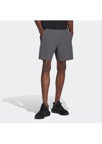 Shorts adidas Performance "TRAIN ESSENTIALS WOVEN TRAINING", Herren, Gr. XXL, L-Gr, grau (grau five, schwarz, innenbeinl&auml;nge ca. 23 cm), Obermaterial: 100% Polyester, clean, Hosen Shorts, Essentials Woven Trainingsshorts