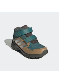 Wanderschuh adidas terrex "TERREX SKYCHASER MID GORE-TEX F&Uuml;R KINDER", Jungen, Gr. 37, preloved teal, matte silber, cardboard, Synthetik, Textil, Schuhe Wanderschuh, wasserdicht dank Gore-Tex Membrane
