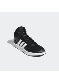 Sneaker adidas Sportswear "HOOPS 3.0 MID", Herren, Gr. 46, schwarz-wei&szlig; (core schwarz, cloud wei&szlig;, grau six), Synthetik, Textil, Schuhe Sneaker