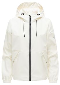 Regenjacke Ragwear "Regenjacke Cezzy Rainy", Damen, Gr. XS, beige (ivory), Obermaterial: 100% Polyester PES. Obermaterial: Futter: 100% Polyester PES., gerade, hoch geschlossener Ausschnitt, &Auml;rmel ohne &Auml;rmelschlitz elastischer Bund, Jacken Regenjacke, Wasserdichte &Uuml;bergangsjacke mit Kapuze