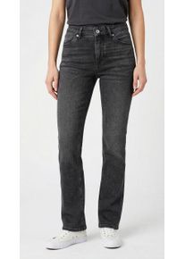 Straight-Jeans MAC "MACMELANIE", Damen, Gr. 46, L&auml;nge 30, grau basic, Denim/Jeans, Obermaterial: 77% Baumwolle, 10% Polyester, 10% Viskose, 3% Elasthan, straight fit kn&ouml;chellang, Jeans Straight-Jeans, Sportives Naht-Detail am Tascheneingriff