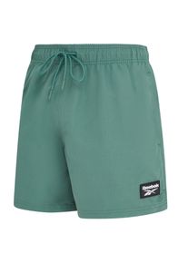 Badeshorts Reebok "Ace", Herren, Gr. S, N-Gr, field gr&uuml;n, Microfaser, Obermaterial: 100% Polyester, Badehosen Badeshorts, mit kleinen Seitenschlitzen, Eingriff-Taschen seitlich