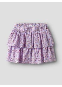 Volantrock name it "NKFVINAYA SKIRT FFF NOOS", M&auml;dchen, Gr. 164, orchid bloom aop:sprinkle, Web, Obermaterial: 98% Polyester, 2% Elasthan, bedruckt, kurz, R&ouml;cke Volantrock, Kunstfaser, Stretch, Allover Druck