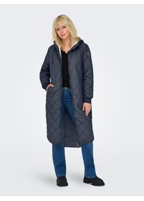 Steppmantel Only "ONLNEWSANDY QUILT COAT CC OTW", Damen, Gr. XS, blau (ombre blau), Steppware, Obermaterial: 100% Nylon, unifarben, regular fit, Rippstrickb&uuml;ndchen, M&auml;ntel Steppmantel