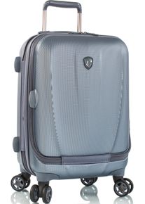 Hartschalen-Trolley Heys "Vantage, in verschiedenen Farben und Gr&ouml;&szlig;en", Damen, Gr. B/H/T: 37cm x 53cm x 23cm 51 l, blau (slate blau), Polycarbonat-Verbundwerkstoff, unifarben, Koffer Hartschalen-Trolley, Heys Reisegep&auml;ck Frontzugangsfach Volumenerweiterung
