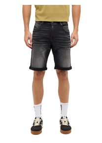 Slim-fit-Jeans Mustang "Herren Style Chicago Shorts Z", Damen, Gr. 40, 802 schwarz, Denim/Jeans, 80% Baumwolle, 18% Polyester, 2% Elasthan, unifarben, slim fit, Jeans Slim-fit-Jeans
