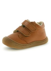 Lauflernschuh Naturino "Cocoon Wide", M&auml;dchen, Gr. 22, braun, Nappaleder, Schuhe Lauflernschuh, Babyschuh, Klettschuh mit Wollfutter, Gr&ouml;&szlig;enschablone zum Download